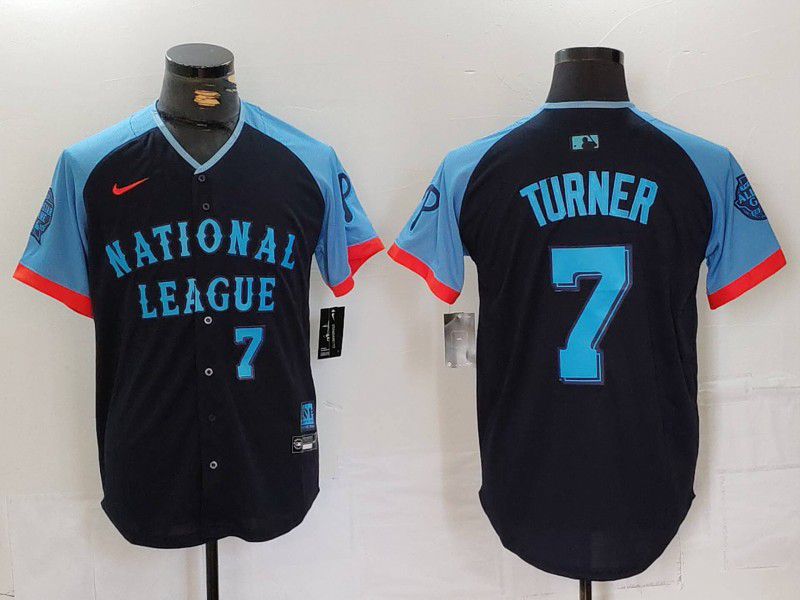 Men Philadelphia Phillies #7 Turner Blue All star 2024 Nike MLB Jersey style 5->philadelphia phillies->MLB Jersey